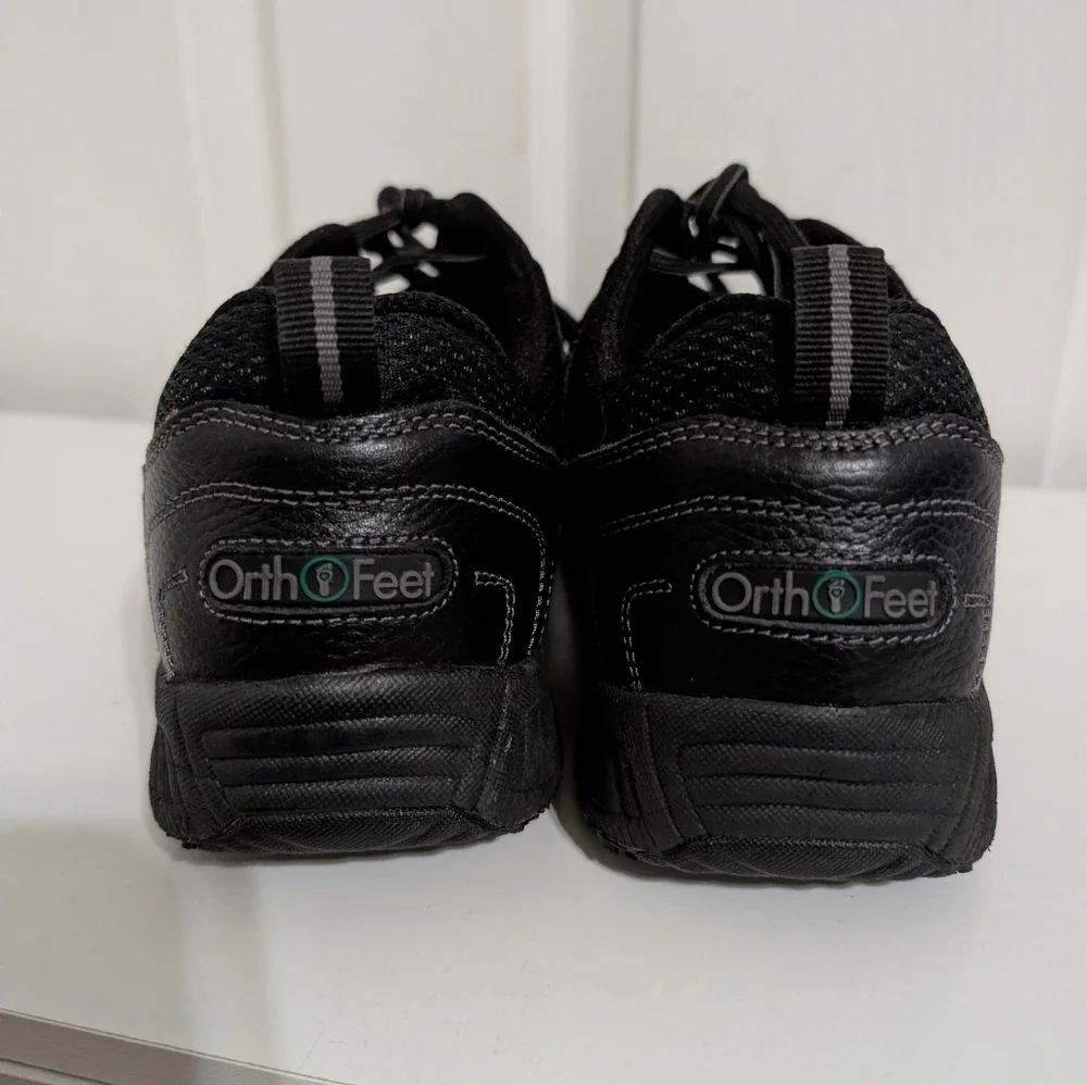 Orthofeet Womens Shoes 645 Pacific Palisades Orthotic Size 8.5 W Wide Black